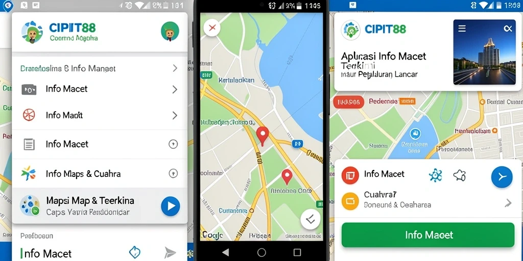 Tampilan antarmuka CIPIT88 yang menampilkan peta lalu lintas terkini.