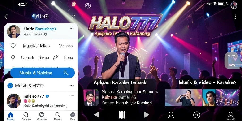 Tampilan antarmuka HALO777 yang interaktif dan menarik saat Karaoke.