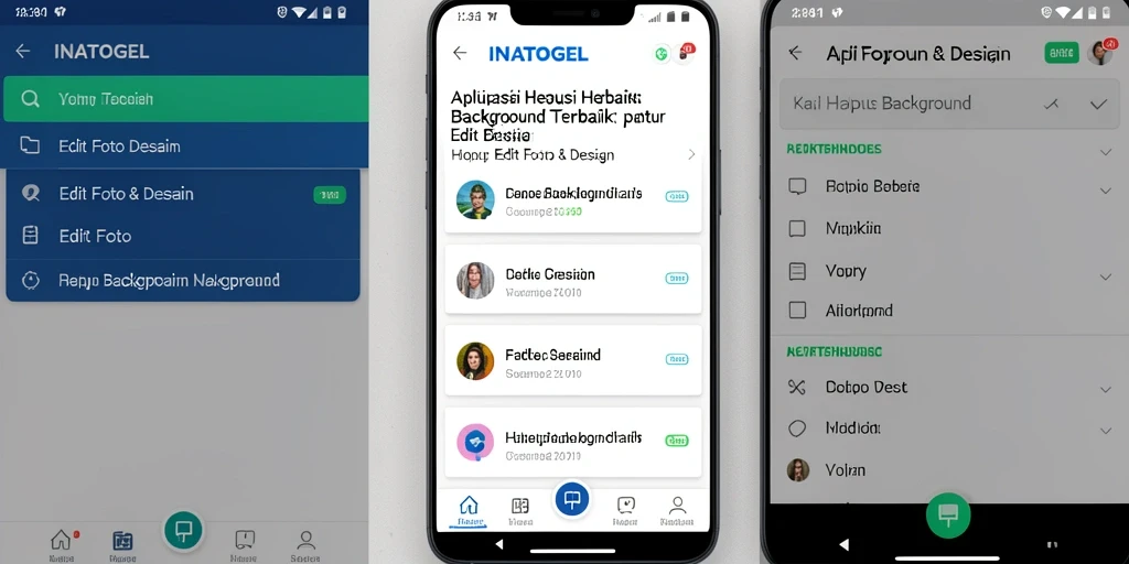 Tampilan antarmuka utama INATOGEL dengan fungsi Hapus Background.
