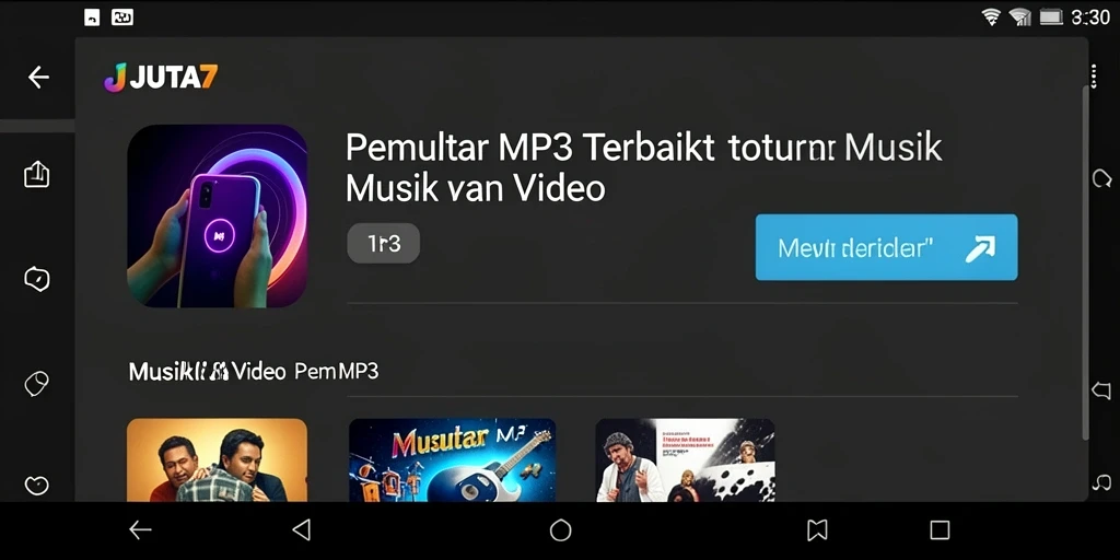 Tampilan antarmuka aplikasi JUTA7 yang menarik dan mudah digunakan.