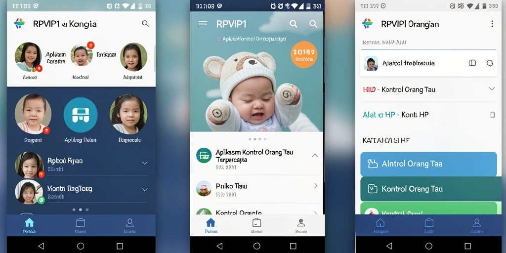 Antarmuka RPVIP1 dengan fitur kontrol orang tua yang mudah digunakan.