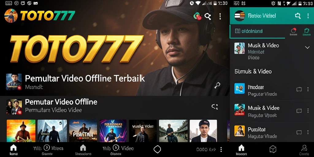 Antarmuka TOTO777 dengan fitur Pemutar Video Offline yang intuitif.