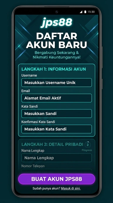 Registrasi Akun Baru jps88 untuk Pengguna Android
